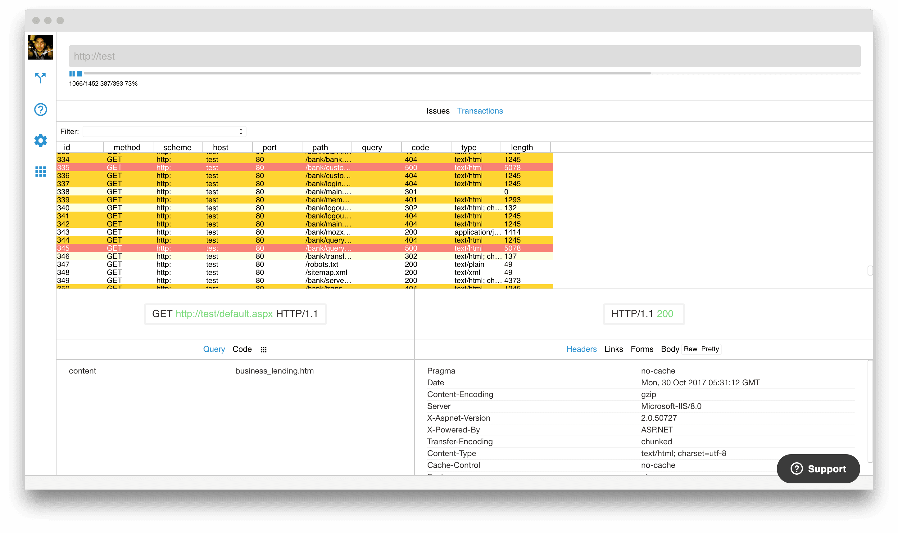 Scanner transactions