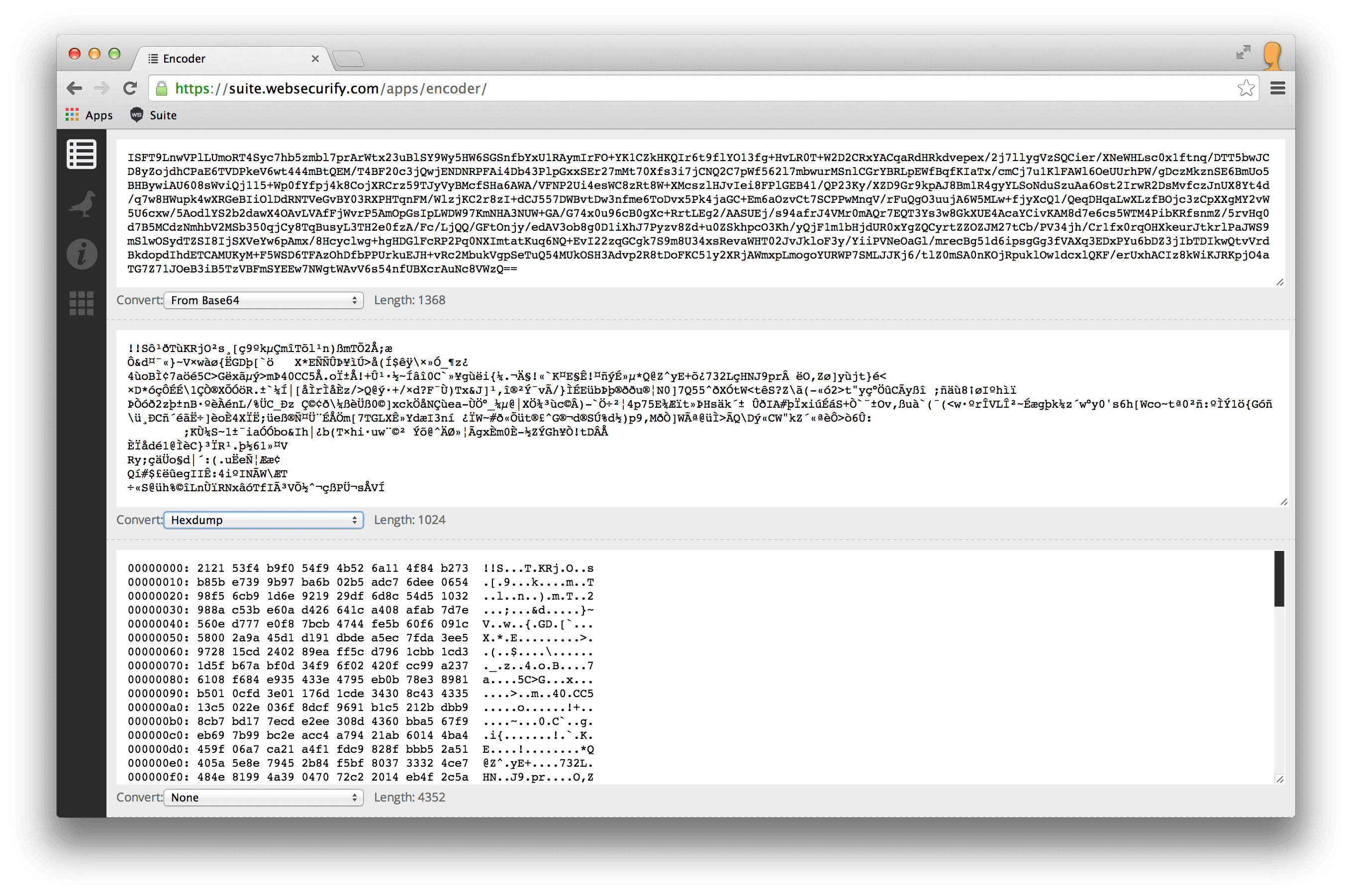 websecurify suite encoder