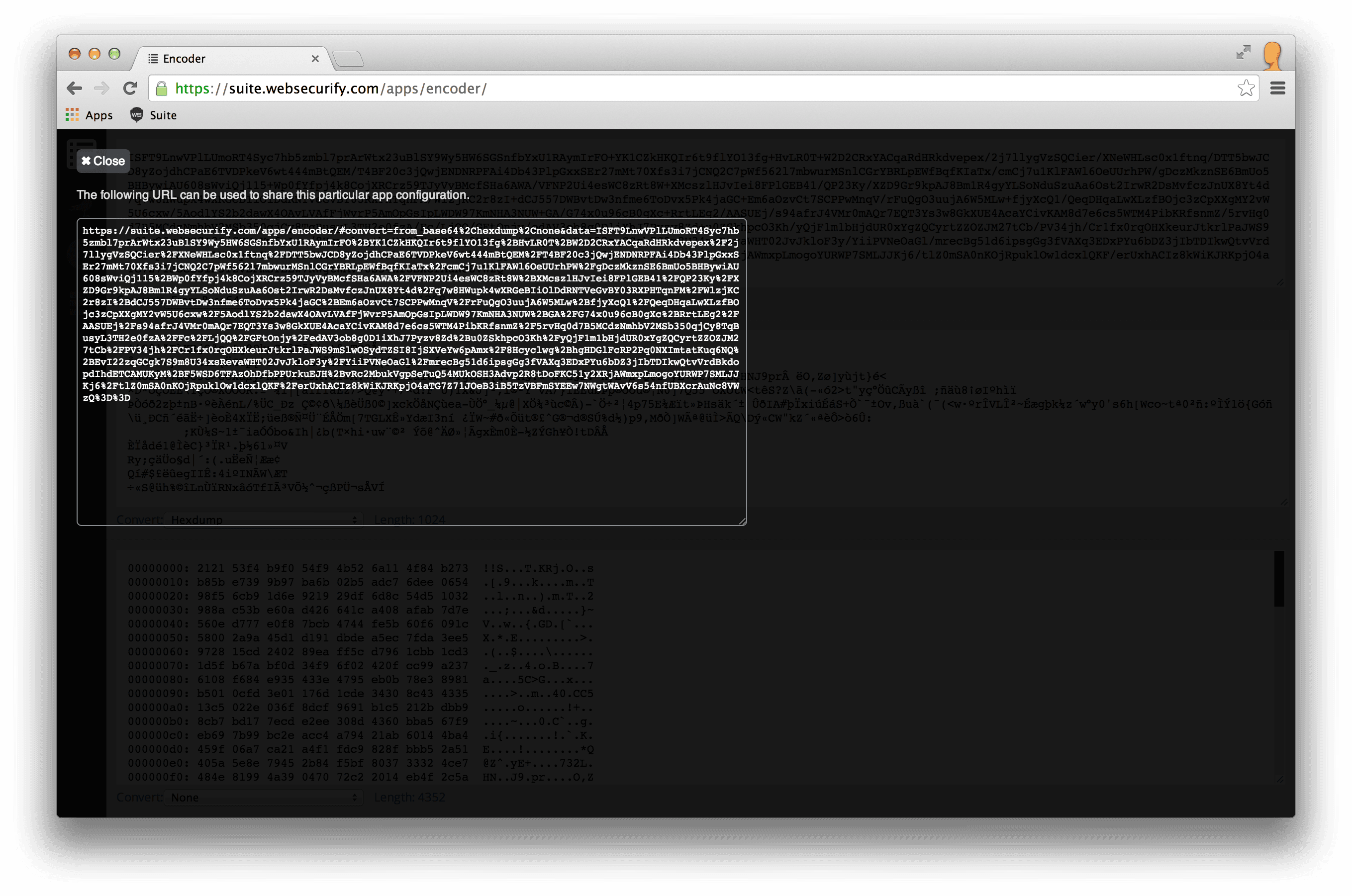 websecurify suite encoder